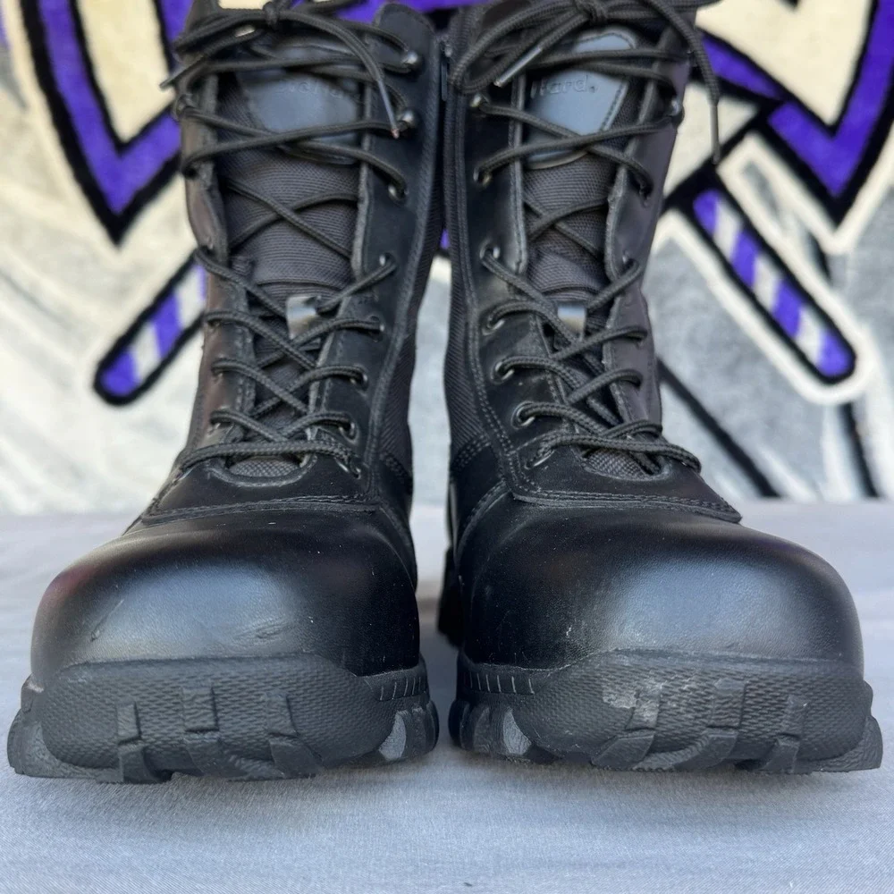 Size 12 -‎ MENS DIEHARD BLACK TACTICAL ZIP LACE SOFT TOE OIL RESISTANT BOOT